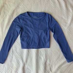 Lululemon Mesh Paneled Training Long-Sleeve in Wild Indigo